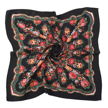 copie de Russian Ethnic Digital Printing Flower Square Scarf 70*70 cm