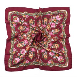 copie de Russian Ethnic Digital Printing Flower Square Scarf 70*70 cm