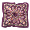 Russian Ethnic Digital Printing Flower Square Headscarf 70*70 cm Purple