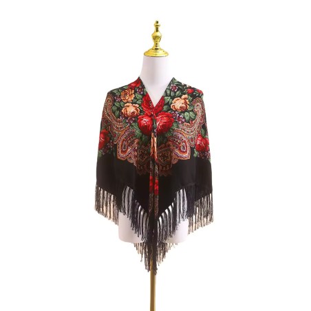 Russian Ethnic Retro Classic Square Scarf 110*110 cm