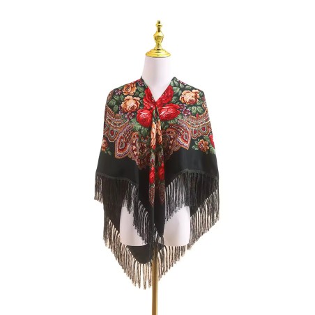 copie de copie de copie de copie de Russian Ethnic Retro Classic Square Scarf 110*110 cm