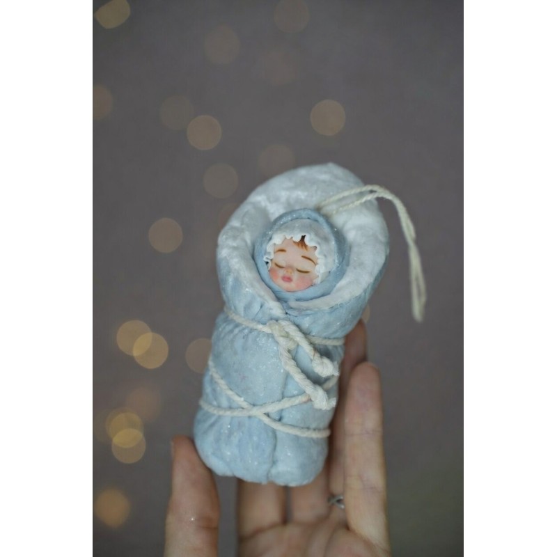 Baby in a Blanket Hand made Cotton Toy