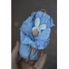 Little Bunny in the Blue Cabbage Hand made Cotton Toy