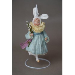 Bunny with Flowers Hand made Cotton Toy