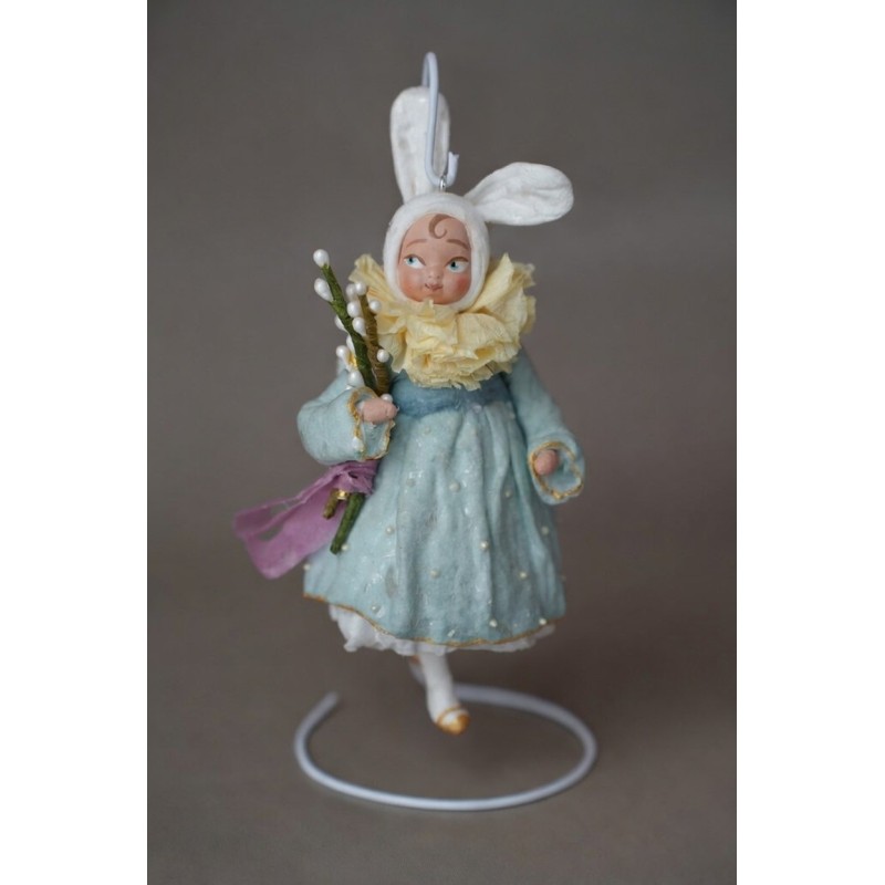 Bunny with Flowers Hand made Cotton Toy