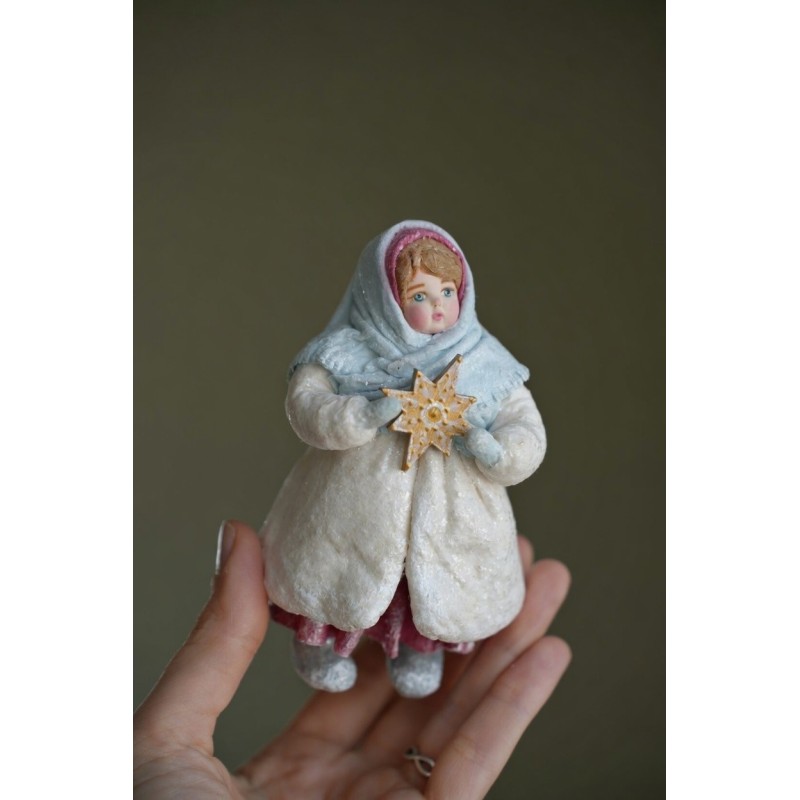 Village Girl with a Star Hand made Cotton Toy