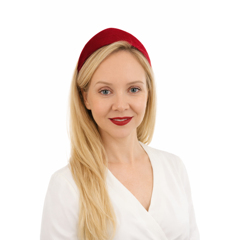 copie de Crown Headband: Velvet & Pearl Kokoshnik Style