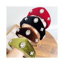 Velvet Pearl Kokoshnik Crown Headband | Statement Hair Accessory