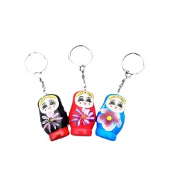 Wooden Keychain Nesting Doll Matryoshka