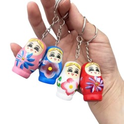 Wooden Keychain Nesting Doll Matryoshka