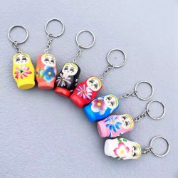 Wooden Keychain Nesting Doll Matryoshka