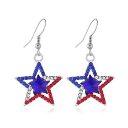 Red White Blue Star Earrings