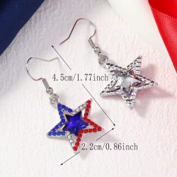 Red White Blue Star Earrings